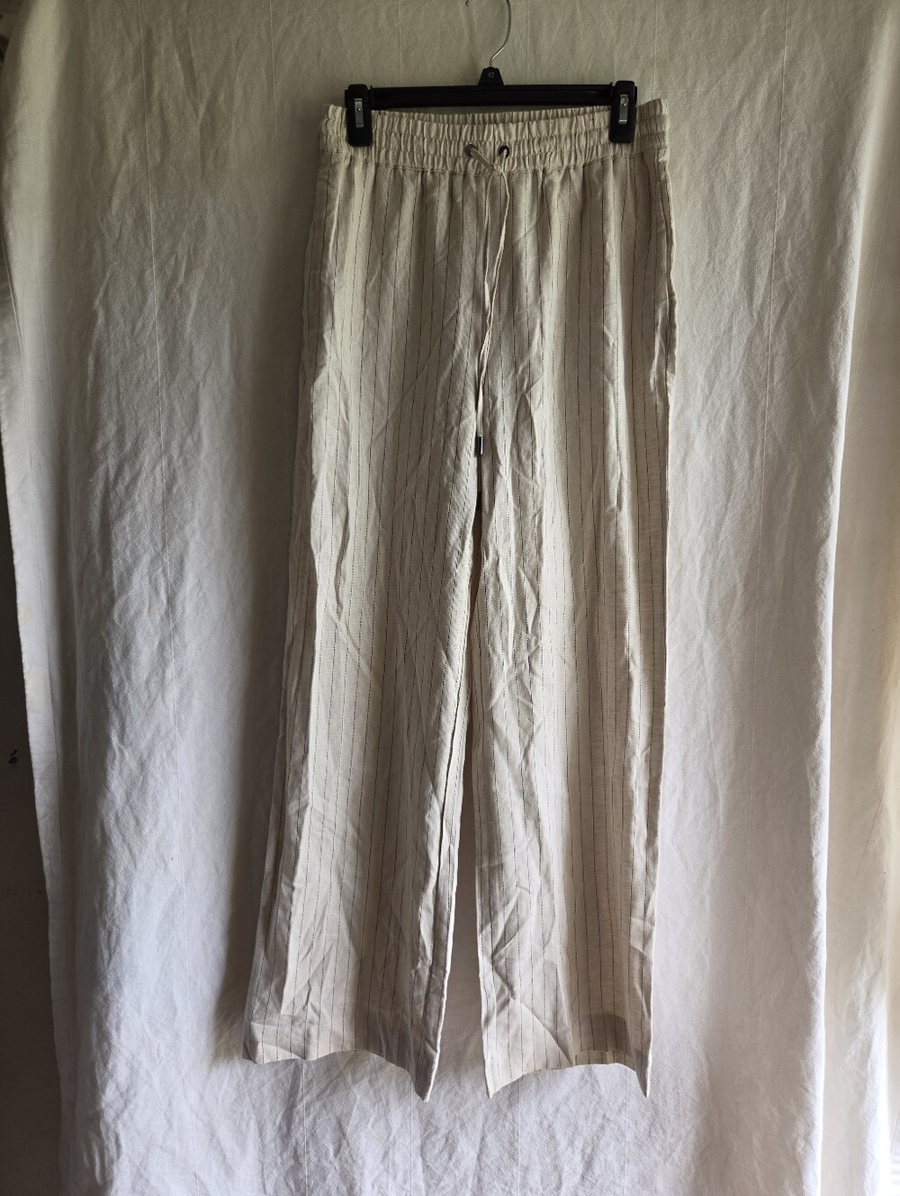 Anthropologie Maison d'Amelie Wide Leg Linen Blend Pants High Rise Coastal Small